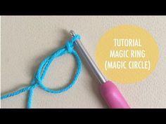 a crochet hook with the words, how to make a magic ring on it