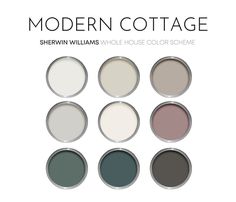 the modern cottage color scheme for sherylin williams's whole house color scheme