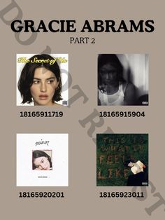 the album cover for grace abrams part 2