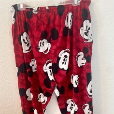 Disney Mickey Mouse Men’s Pajama Unisex Pajama, 100% Cotton, Size Large, Red With Mickey Mouse Face, Pockets, Drawstrings With Button Crouch, Great Condition. Mickey Mouse Face, Mickey Mouse Pajamas, Disney Pants, Unisex Pajamas, Pants With Pockets, Disney Mickey Mouse, Disney Mickey, Mens Pants, Pajama Pants