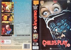 the dvd cover for child's play is shown with an evil face and eyes