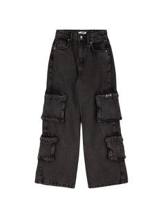 Front button and concealed zip closure. Washed coloring may vary . Belt loops . Five pockets . Four cargo pockets Washed Black Jeans With Pockets For Fall, Washed Black Jeans For Fall With Pockets, Fall Washed Black Jeans With Pockets, Trendy Washed Black Jeans With Pockets, Knitwear Outfit, Denim Cargo, Jeans Cargo, Walker Shoes, Stella Mccartney Kids