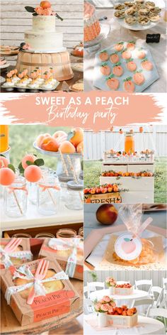 sweet as a peach birthday party