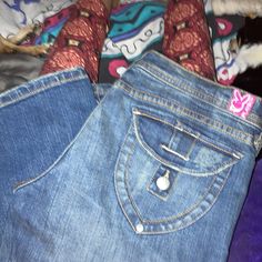 This Is A True Vintage Piece Nw Never Worn Just Bought ~Mint Condition~ Rare Playboy Bunny Capri Jeans Size 12 {Too Big} & I Have A Size Small {Too Tiny} I’d Love To Trade Over If Anybody Owns These In Medium Rare In Circulation!! Has Some Stretch To Them Which Is Great! X Posted On Other Selling Platforms So Ask B4 Purchasing Disclaimer Only As W/Some Vintage Pieces There Could Be Signs Of Wear Age Storage Fading Stain Hole Snag Etc All True Vintage Pieces Are “As Is” Please See Pictures Pets L Casual Fitted Knee-length Jeans, Casual Blue Capri Jeans, Casual Blue Capri Length Jeans, Blue Capri Length Jeans With Pockets, Fitted Denim Blue Capris, Medium Rare, Playboy Bunny, Size 12 Jeans, Capri Jeans