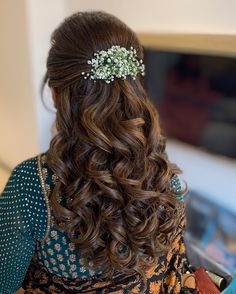 Hair Style Vedio, Traditional Hairstyle, Bridal Hair Buns, Open Hairstyles, Long Hair Wedding Styles