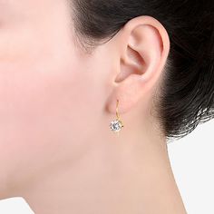 Included: 1 Pair of EarringsFeatures: Nickel FreeEarring Back: French WireShape: RoundStone Cut: RoundStone Millimeter Measurement: 7 Mm LengthMetal Color: YellowEarring Length: 21mmEarring Width: 8.3mmMetal: 14k Gold Over SilverCare: Wipe CleanStone Type: 2 Cubic ZirconiaEarrings Style: Drop EarringsEarrings Type: Post EarringsCountry of Origin: Imported Gold Diamond Earrings With Ear Wire For Gift, Gold Diamond Earrings With Ear Wire, Classic Gold Crystal Earrings With Ear Wire, Gold Plated Lever Back Earrings For Anniversary, Gold Diamond Earrings With Lever Back For Gifts, Gold Hoop Drop Earrings With Prong Setting, Anniversary Diamond Drop Earrings With Ear Wire, Gold Lever Back Cubic Zirconia Earrings, Diamond Earrings With Lever Back For Gift