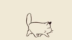 a black and white drawing of a cat on a beige background with the words, i love cats