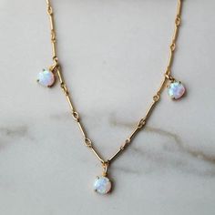 Serafina Opal Necklace – Wander + Lust Jewelry Bar Chain Necklace, Opal Necklace Vintage, Cutest Jewelry, Custom Jewelry Necklaces, Opal Necklace Gold, Opal Necklace Silver, Tiny Charms, Opal Jewellery, Dainty Necklaces