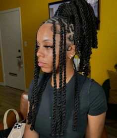 Black Hair Protective Styles, Box Braids Hairstyles For Black Women, Cute Braided Hairstyles, Braids Hairstyles Pictures, Cute Box Braids Hairstyles, Hair Twist Styles, Pretty Braided Hairstyles, Braids With Curls, Back To School Hairstyles