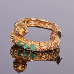 Monkey Bracelet, Blouse Work, Gorgeous Jewelry, Emerald Diamond, Ruby, Emerald, Gold Bracelet, Bangles, Diamonds