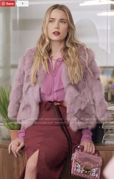 Rebecca Rittenhouse, Career Barbie, Clothes Wardrobe, Fabulous Outfits, Pointelle Sweater, Ruffled Blouse, Fall Clothes, Other Outfits, Tie Blouse