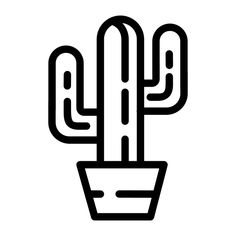 a cactus in a pot icon