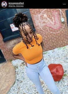 Loc Hairstyles Long Hair, Dread Styles Women, Loc Ponytail Styles, Cute Loc Styles For Women, Short Dread Styles, Bun With Curls, Locs Styles, Loc Hairstyles