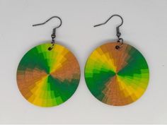 Wooden earrings, hand drawn and painted. Double layer of paint. Signed on the back and varnished on both sides. Stainless steel frame. Diameter 4 cm. No longer having time to paint my works and waiting to do exhibitions again. I started painting on jewelry. Each earring is unique, an entire collection is created at the same time to have the possibility of finding the same shades. But each earring has its own whirlwind. Marker Top Jewelry, My Works, Wooden Earrings, Stainless Steel Frame, Earrings Collection, Steel Frame, Exhibitions, Double Layer, Jewelry Earrings Dangle