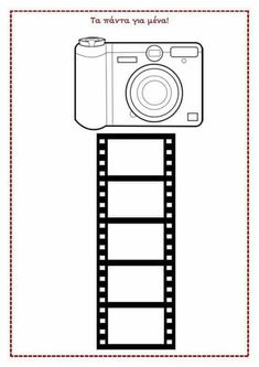 a camera on top of a film strip