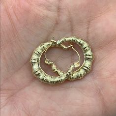 10k Solid Gold Almost 1”Inch Or 1/2” Inch Bamboo Shrimp Hoop Earrings 5mm Thickness Item#Sh001.7-0045-1.2-60 Comes In A Beautiful Jewelry Box Feel Free To Send Me An Offer. Gold Hoop Earrings Aaa Quality, Aaa Quality Yellow Gold Hoop Earrings, Bamboo Shrimp, Shrimp Earrings, Earrings Color, Beautiful Jewelry, Solid Gold, 1 Inch, Jewelry Box