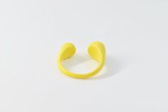 *size : Inner 16mm*material : brass, eco friendly paint(JTD40) Yellow Adjustable Open Ring, Adjustable Yellow Open Ring, Crescent Ring, Eco Friendly Paint, Coat Paint, Bold Rings, Large Earrings, Color Ring, Craft Materials