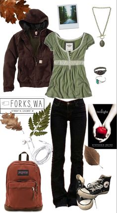 Downtown Wishlist, Alice Cullen Inspired Outfits, Edward Cullen Outfit, Bella Swan Aesthetic Outfits, Twilight Core Outfits, Twilight Aesthetic Outfit, Library Clothes, Bella Swan Outfit, Bella Swan Style