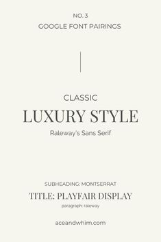 the font and numbers for luxury style are shown in black, white, and grey