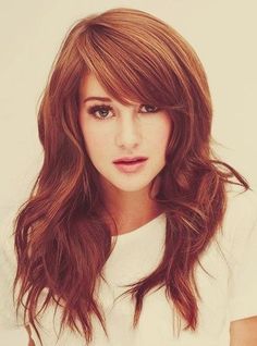 Swoop Bangs, Perfect Bangs, Long Side Bangs, Shailene Woodley, Long Hair With Bangs, Auburn Hair, Curtain Bangs, Hair Envy