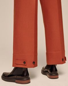 Side Stripe Trousers, Designer Pants, Cuffed Pants