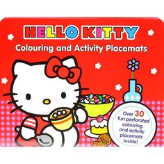 the hello kitty coloring and activity placemats are available for kids to learn how to draw