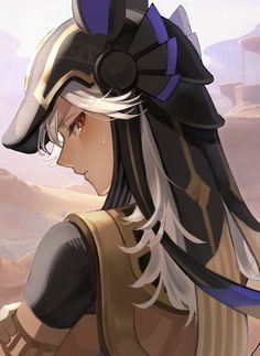 Tighnari X Cyno Fanart, Cyno Fanart, Side Profile, Film Serie, Character Aesthetic, Original Artists, The Desert