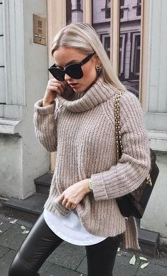 Yoga Outfits, Black Leather Pants, Trendy Fall Outfits, Winter Trends, Outfits Winter, Winter Mode, Inspired Outfits, Autumn Outfit