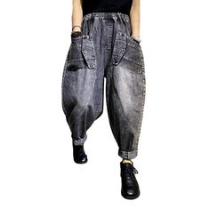 Step into 2023 with our vintage grey baggy denim pants. from the Autumn Collection. With a high-waist and rubber closure. these fashion-forward trousers are perfect for any occasion. Whether you're out for brunch or at a night out. they'll give you that extra touch of stylishness.Distinctive Features: Vintage Aesthetic: Our baggy denim pants merge vintage allure with the latest fashion trends. Baggy Fit: Whether you're out for a walk or dancing the night away. their loose fit will keep you comfo Gray Baggy High-waisted Pants, Baggy Gray High-waisted Pants, Gray Baggy Cargo Jeans, Vintage Baggy Cargo Jeans For Spring, Baggy Gray Jeans For Streetwear, Baggy Washed Black Cargo Jeans For Spring, Washed Black Baggy Cargo Jeans For Spring, Gray High Waist Pants For Streetwear, Gray High-waisted Pants For Streetwear