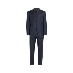 TOM FORD two-piece suit in solid sharkskin weave Modern fit Wool Made in Italy Jacket: Peak lapels Buttonhole at left lapel Two-button front Chest welt pocket; breast pocket Hip flap pockets; ticket pocket Unfinished sleeves Double-vented back Trousers: Regular rise Extended hook-zip front Side on-seam pockets Side adjuster tabs Full length Modern Business Suits With Flat Front, Modern Business Suit With Flat Front, Professional Formal Suits With Pockets, Tailored Tuxedo With Pockets For Business, Tailored Business Tuxedo With Pockets, Business Tuxedo With Suit Collar And Pockets, Tailored Formal Suits With Pockets, Business Suits With Welt Pockets And Flat Front, Tailored Suits With Pockets For Formal Occasions