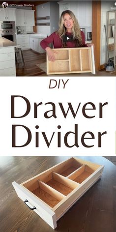 the diy drawer divider is open and ready to be used