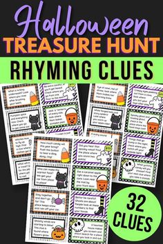 halloween treasure hunt rhyming clues