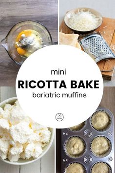 Ricotta Bake Recipe, Vsg Friendly Recipes, Bariatric Baked Ricotta, Food For Bariatric Patients, Sleeve Food Ideas, Sleeve Puree Recipes, Gastric Bypass Ricotta Bake, Bariatric Pureed Recipes Protein Soft Foods, Blended Bariatric Diet