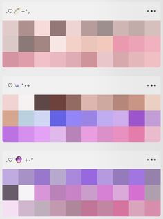 the different shades of pink and purple are shown in this screenshote screen shot