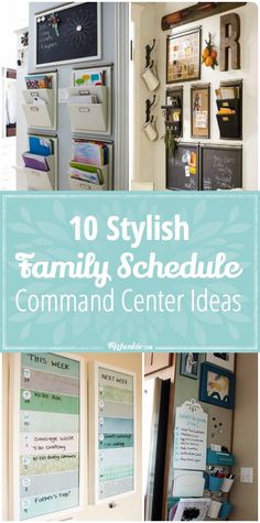 the words 10 stylish family schedule command center ideas