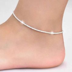 Specifications: Material : Crystal Package Includes: 1*Shiny Jewelry Anklet *Please allow 10-21 business days for the item to arrive Silver Chain Anklet, Star Anklet, Anklet For Women, Shiny Jewelry, Foot Bracelet, Sterling Silver Anklet, Ankle Chain, Silver Anklets, Jewelry Model