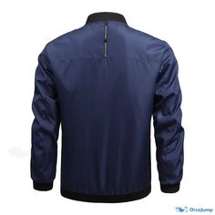 OrcaJump - Lightweight and Breathable Casual Jacket in Solid Color for Sports and Leisure Breathable Casual Sports Outerwear, Casual Breathable Track Jacket For Fall, Sports Track Jacket With Fleece Lining, Winter Gym Outerwear With Ribbed Cuffs, Breathable Casual Windbreaker For Gym, Casual Breathable Track Jacket For Outdoor, Long Sleeve Windproof Windbreaker For Gym, Casual Breathable Windbreaker For Sports, Casual Long Sleeve Breathable Track Jacket