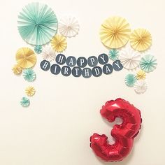 an image of a happy 3rd birthday decoration