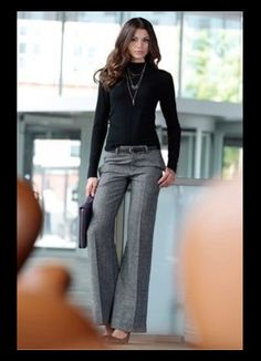 Business Casual Outfits For Work, Mode Casual, Grey Pants, Work Outfits Women, 가을 패션, Professional Outfits, Business Casual Outfits