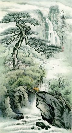 Waterfall Paintings, Japan Painting, Rennaissance Art, Japanese Artwork, Asian Painting