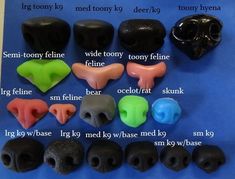 there are many different shapes and sizes of ear plugs on the blue sheet with words describing them