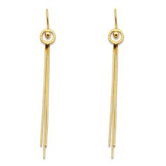 High quality fashion earrings jewelry. 100% genuine solid 14k gold. Great Womens and Mens gift for any occasion. 14k Yellow Gold Long Fancy Hanging Earrings With Chains Designer Look Diamond Cut Genuine New 65mm Size: One Size.  Color: Metal Type.  Gender: female.  Age Group: adult. Luxury 14k Gold Round Linear Earrings, Yellow Gold Round Linear Earrings For Formal Events, Gold-plated Yellow Gold Linear Earrings With Ear Wire, Formal Yellow Gold Round Linear Earrings, Anniversary Yellow Gold Linear Earrings, Formal Yellow Gold Linear Earrings, Yellow Gold Round Linear Earrings With Ear Wire, Yellow Gold Tarnish Resistant Dangle Linear Earrings, 14k Yellow Gold Linear Earrings, Tarnish Resistant