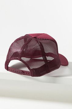 Polyester Spot clean Imported | Out of Office Trucker Hat by Ascot + Hart in Purple, Women's, Polyester at Anthropologie Cute Trucker Hats For Women, Trucker Hats For Women, Women Trucker, Out Of Office, Trucker Hats, Hats For Women, Trucker Hat, Anthropologie, For Women