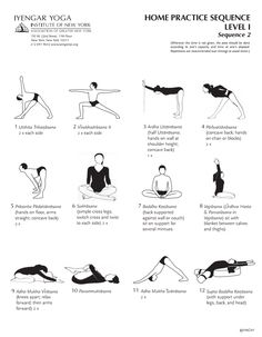 a poster with instructions on how to do yoga