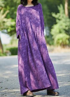 "【Fabric】 Linen 【Color】 purple 【Size】 M; Shoulder width is not limited Bust 130cm/ 50\" Length 119cm/ 46\" L; Shoulder width is not limited Bust 130cm/ 50\" Length 129cm/ 50\" Washing & Care instructions: -Hand wash or gently machine washable do not tumble dry -Gentle wash cycle (40oC) -If you feel like ironing (although should not be necessary) , do it with steam or while the dress is still slightly wet -Do not bleach If you like this dress, perhaps you will also like other dresses from our Dresses Purple Long, Cocktail Dress Plus Size, Cocktail Dress Plus, Dress Plus, Purple Long Dress, Simple Clothes, Purple Linen, Linen Robe, Dresses Purple