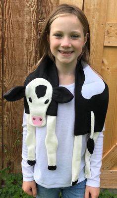 Calf Cow Scarf sewing PDF Pattern fun easy kids cow scarf | Etsy Cow Scarf, Scarf Sewing, Scarf Sewing Pattern, Sewing Pdf Pattern, Calf Cow, Gift For Farmer, Puppy Snuggles, Hat Patterns To Sew, Dairy Farm