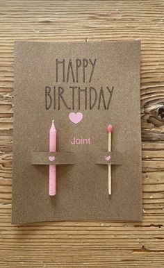 Pink Birthday Card, Anniversaire Diy, Birthday Cards Diy, Pink Birthday, Diy Birthday Gifts, Diy Birthday, Happy Birthday Cards, Cute Cards