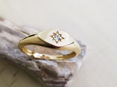 Pole Star Ring The meaning of carrying this symbol is also a safe return home, as they have to rely on the stars to return to their homes. The Pole Star is the symbol of showing the safe way. *Ring Weight: 1.95 Gram * Material Options: 14K Yellow Gold, 14K White Gold, 14K Rose Gold It is available in 14K yellow or 14K white or 14K Rose or 925K Silver. The ring is available in whole and half sizes. Our products are guaranteed and certified. Star Diamond Ring, North Star Ring, Compass Ring, Starburst Ring, Friendship Ring, Celestial Ring, Star Motif, Pole Star, Friendship Rings