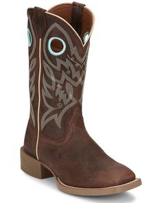 Full-grain leather upper Rubber outsole Justin Boots Womens, Boots Mid Calf, Everyday Boots, Water Buffalo, Justin Boots, Boots Womens, Western Boot, Casual Boots, Western Boots