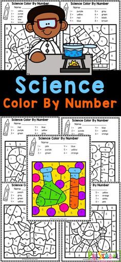 the science color by number worksheet for students to practice their numbers and colors